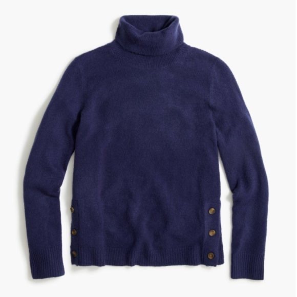 J. Crew Factory Sweaters - J Crew Factory Button turtleneck in extra-soft yarn BC907